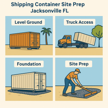site prep for steel storage container in Jacksonville job site